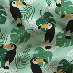 Outlet OUKU Men's Parrot Tropical Plants Swim Trunks Swim Shorts Board Shorts Mid Waist Vacation Hawaiian Holiday Vacation Holiday Beach Drawstring with Mesh lining Elastic Waist Designer Clothing Apparel