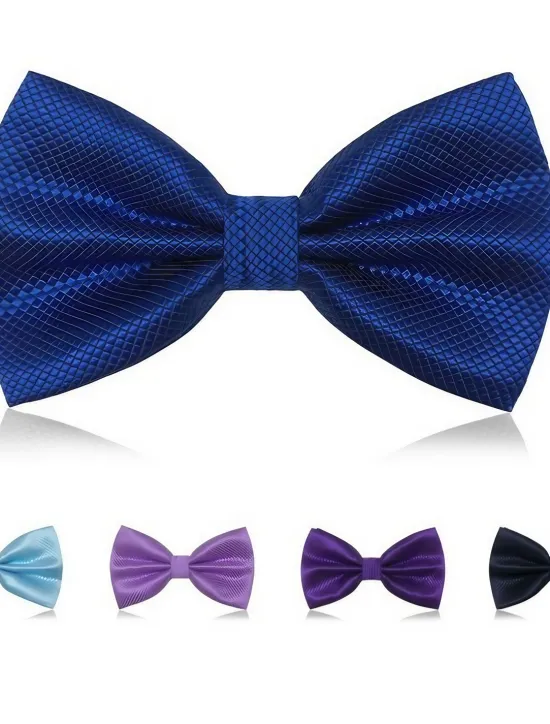 Clearance OUKU Men's Party Work Bow Tie - Plaid 1 PC Formal bow tie male solid color marriage bow ties for men butterfly cravat bowtie butterflies Gentlemen Tuxedo Classic Pure Color Party