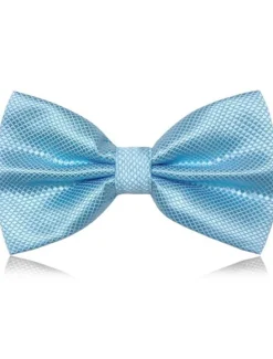 Clearance OUKU Men's Party Work Bow Tie - Plaid 1 PC Formal bow tie male solid color marriage bow ties for men butterfly cravat bowtie butterflies Gentlemen Tuxedo Classic Pure Color Party