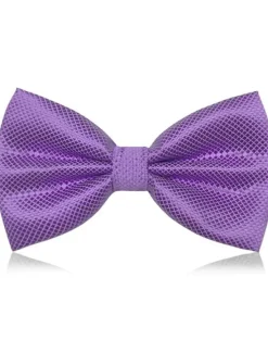 Clearance OUKU Men's Party Work Bow Tie - Plaid 1 PC Formal bow tie male solid color marriage bow ties for men butterfly cravat bowtie butterflies Gentlemen Tuxedo Classic Pure Color Party