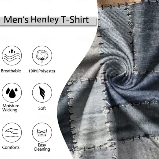 Sale OUKU Men's Patchwork Vintage Tank Top Henley Shirt Sleeveless Vintage Fashion Designer Outdoor Casual Daily Summer Spring & Fall Grey Blue Green Khaki Henley Henley T-Shirt