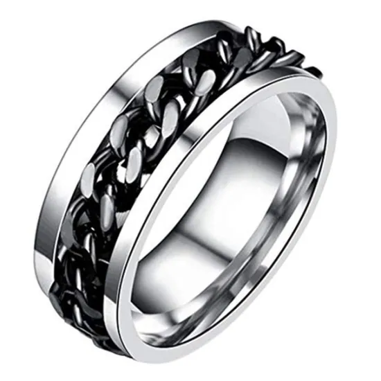 Best OUKU Men's 1PC Cuff Links Ring Gift Daily Classic Statement Silver Black Golden