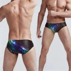 Hot OUKU Men's 1pcs Swim Briefs Swimwear Basic 85% Polyester 15% Spandex Dropped Blue red Pink