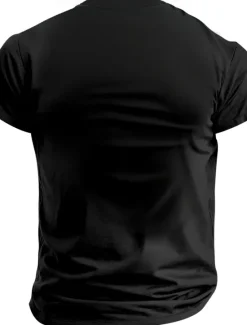 Hot OUKU Men's Penguin Blood stains T Shirt Polyester Short Sleeve Graphic Shirt Black Purple Green Comfortable Tee Party Street Fashion Designer Clothing