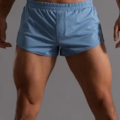 Online OUKU Men's Pink Shorts Athletic Shorts Casual Shorts Elastic Waist Solid Color Comfort Quick Dry Short Sports Outdoor Daily Bathing Stylish Casual / Sporty Black Pink Micro-elastic