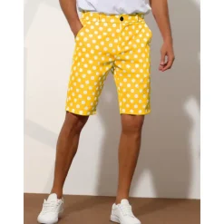 Hot OUKU Men's Pink Shorts Shorts Chino Shorts Bermuda shorts Work Shorts Pocket Polka Dot Comfort Breathable Outdoor Daily Going out Fashion Casual Black White