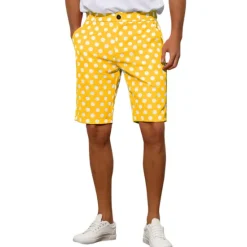 Hot OUKU Men's Pink Shorts Shorts Chino Shorts Bermuda shorts Work Shorts Pocket Polka Dot Comfort Breathable Outdoor Daily Going out Fashion Casual Black White
