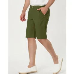 OUKU Men's Pink Shorts Shorts Chino Shorts Dress Shorts Bermuda shorts Pocket Plain Comfort Breathable Outdoor Daily Going out Fashion Casual Black Pink