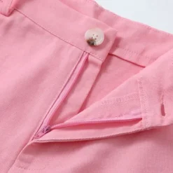 Hot OUKU Men's Pink Shorts Shorts Summer Shorts Casual Shorts Buttons Front Pocket Plain Comfort Breathable Short Casual Daily Holiday Fashion Designer Black White
