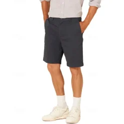 Online OUKU Men's Pink Shorts Summer Shorts Work Shorts Casual Shorts Buttons Pocket Plain Comfort Formal Party Work Fashion Classic Style Pink Khaki