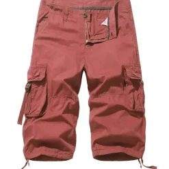 New OUKU Men's Pink Shorts Tactical Shorts Cargo Shorts Capri Pants Drawstring Flap Pocket Plain Comfort Breathable Outdoor Daily Going out Fashion Streetwear Black Pink