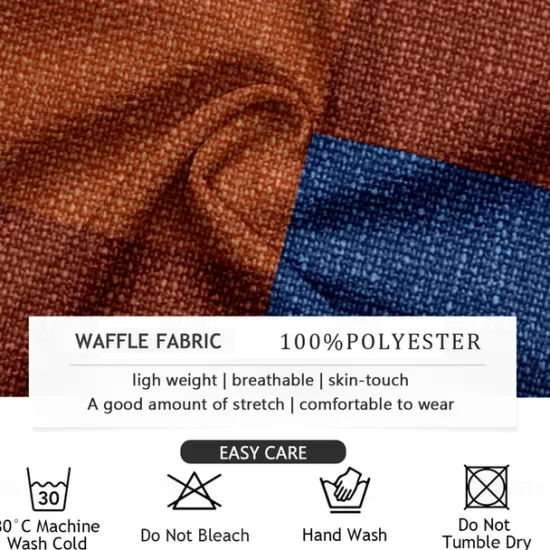 New OUKU Men's Plaid Golf Shirt Long Sleeve Polo Shirts Collared Shirts Vintage Vacation Wear Formal Wear Festival Wear Buttons 3D Print Spring Fall Winter Brown