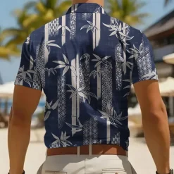 Sale OUKU Men's Plants Florals Casual Shirt Summer Hawaiian Shirt Aloha Shirt Short Sleeve Hawaiian Resort Vacation Casual Summer Spring Turndown Button Up Black Blue Brown Green