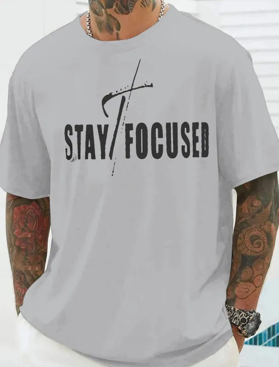 Clearance OUKU Men's Plus Size Big Tall T shirt Tee Tee Crewneck Black White Navy Blue Short Sleeves Outdoor Going out Print Graphic Prints Quotes & Sayings Clothing Apparel Cotton Blend Streetwear Stylish Casual