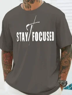 Clearance OUKU Men's Plus Size Big Tall T shirt Tee Tee Crewneck Black White Navy Blue Short Sleeves Outdoor Going out Print Graphic Prints Quotes & Sayings Clothing Apparel Cotton Blend Streetwear Stylish Casual