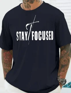 Clearance OUKU Men's Plus Size Big Tall T shirt Tee Tee Crewneck Black White Navy Blue Short Sleeves Outdoor Going out Print Graphic Prints Quotes & Sayings Clothing Apparel Cotton Blend Streetwear Stylish Casual