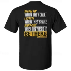 Sale OUKU Men's Plus Size Big Tall T shirt Tee Tee Crewneck Black Dark Blue Short Sleeves Outdoor Going out Sports Tops Print Basic Graphic Letter Clothing Apparel Cotton Blend Streetwear Stylish Casual