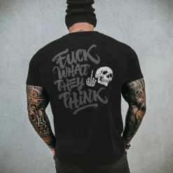 Online OUKU Men's Plus Size T shirt Tee Big and Tall Graphic Crewneck Print Short Sleeves Streetwear Stylish Casual Tops Outdoor Going out Tops Black