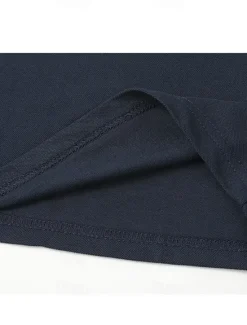 Discount OUKU Men's Polo Casual Sports Turndown Short Sleeve Sports Leisure Plain Button Front Summer Navy + white Navy + Navy Navy + Black Navy + yellow Navy blue + milk green Polo