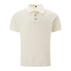 Best OUKU Men's Polo Golf Polos Shirts Work Casual Lapel Classic Short Sleeve Basic Modern Solid Color Scales Buttons Spring & Summer Regular Fit Dark Brown Black White Beige Polo