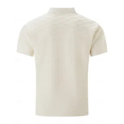 Best OUKU Men's Polo Golf Polos Shirts Work Casual Lapel Classic Short Sleeve Basic Modern Solid Color Scales Buttons Spring & Summer Regular Fit Dark Brown Black White Beige Polo
