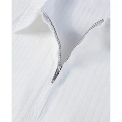 New OUKU Men's Polo Golf Shirt Casual Quarter Zip Long Sleeve Casual Old Money Style Striped Zipper Stripe Spring Fall Spring & Summer Regular Fit Light Pink Light Blue Black White Light Green Wine Polo