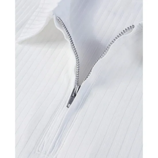 New OUKU Men's Polo Golf Shirt Casual Quarter Zip Long Sleeve Casual Old Money Style Striped Zipper Stripe Spring Fall Spring & Summer Regular Fit Light Pink Light Blue Black White Light Green Wine Polo
