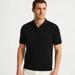 Discount OUKU Men's Polo Knit Polo Sweater Business Casual V Neck Short Sleeve Formal Solid Color Novelty Summer All Seasons Light Blue Light Khaki Black White Army Green Coffee Polo