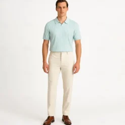 Discount OUKU Men's Polo Knit Polo Sweater Business Casual V Neck Short Sleeve Formal Solid Color Novelty Summer All Seasons Light Blue Light Khaki Black White Army Green Coffee Polo