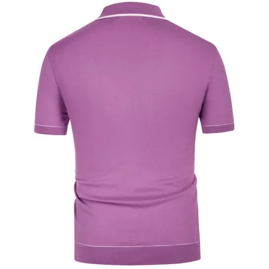 OUKU Men's Polo Knit Polo Sweater Business Casual Lapel Short Sleeve Modern Old Money Style Solid / Plain Color Button Front Summer Dark Navy Green Rose Red Polo