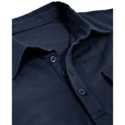 New OUKU Men's Polo Shirt Button Up Polos Casual Sports Lapel Long Sleeve Fashion Basic Plain Button Pocket Spring & Fall Regular Fit Black White Army Green Red Navy Blue Dark Green Polo Shirt