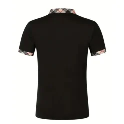 Hot OUKU Men's Polo Shirt Button Up Polos Casual Holiday Lapel Short Sleeve Fashion Basic Plaid Color Block Patchwork Summer Regular Fit Black White Red Navy Blue Sky Blue Beige Polo Shirt