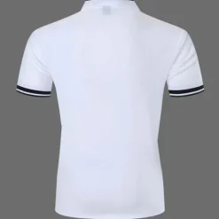 Hot OUKU Men's Polo Shirt Collarless Golf Shirts Casual Holiday Stand Collar Banded Collar Short Sleeve Fashion Basic Plain Button Summer Regular Fit Retro Red Black White Brown Polo Shirt