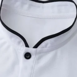Discount OUKU Men's Polo Shirt Collarless Golf Shirts Casual Holiday Stand Collar Short Sleeve Fashion Basic Plain Button Summer Regular Fit Dark Brown Dark Red Black White Polo Shirt