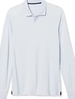 New OUKU Men's Polo Shirt Cotton Polo Shirt Outdoor Casual Polo Collar Long Sleeve Casual Comfortable Solid Color Plain Button Front Button-Down Spring Fall Regular Fit Black White Yellow Pink Navy Blue Blue