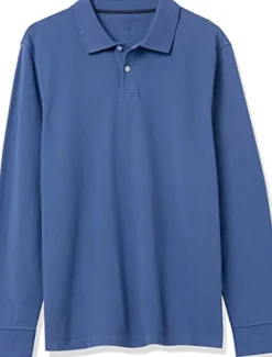 New OUKU Men's Polo Shirt Cotton Polo Shirt Outdoor Casual Polo Collar Long Sleeve Casual Comfortable Solid Color Plain Button Front Button-Down Spring Fall Regular Fit Black White Yellow Pink Navy Blue Blue