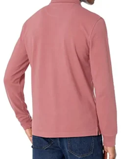 New OUKU Men's Polo Shirt Cotton Polo Shirt Outdoor Casual Polo Collar Long Sleeve Casual Comfortable Solid Color Plain Button Front Button-Down Spring Fall Regular Fit Black White Yellow Pink Navy Blue Blue