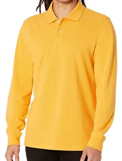 New OUKU Men's Polo Shirt Cotton Polo Shirt Outdoor Casual Polo Collar Long Sleeve Casual Comfortable Solid Color Plain Button Front Button-Down Spring Fall Regular Fit Black White Yellow Pink Navy Blue Blue