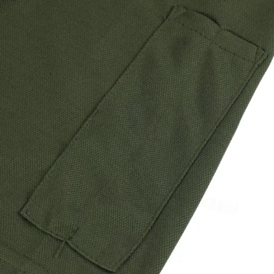 Outlet OUKU Men's Polo Shirt Golf Polo Work Street Classic Short Sleeve Fashion Muscle Solid Color Zipper Quick Dry Summer Spring Fall Black Army Green Navy Blue Gray Polo Shirt