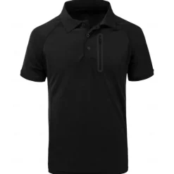Outlet OUKU Men's Polo Shirt Golf Polo Work Street Classic Short Sleeve Fashion Muscle Solid Color Zipper Quick Dry Summer Spring Fall Black Army Green Navy Blue Gray Polo Shirt