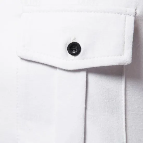 Hot OUKU Men's Polo Shirt Golf Shirt Work Casual Lapel Short Sleeve Basic Modern Solid Color Patchwork Button Spring & Summer Regular Fit Black White Grey Polo Shirt