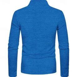 Best OUKU Men's Polo Shirt Golf Shirt Outdoor Casual Turndown Long Sleeve Fashion Designer Geometry Zipper Print Spring & Fall Regular Fit Yellow Red Blue Green Dark Gray Polo Shirt