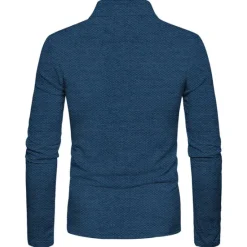 Best OUKU Men's Polo Shirt Golf Shirt Outdoor Casual Turndown Long Sleeve Fashion Designer Geometry Zipper Print Spring & Fall Regular Fit Yellow Red Blue Green Dark Gray Polo Shirt