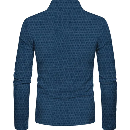 Best OUKU Men's Polo Shirt Golf Shirt Outdoor Casual Turndown Long Sleeve Fashion Designer Geometry Zipper Print Spring & Fall Regular Fit Yellow Red Blue Green Dark Gray Polo Shirt