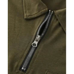 Online OUKU Men's Polo Shirt Golf Shirt Casual Holiday Lapel Quarter Zip Short Sleeve Fashion Basic Plain Quarter Zip Summer Regular Fit Black Blue Green Gray Polo Shirt