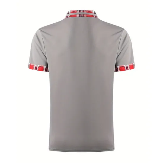 Best OUKU Men's Polo Shirt Golf Shirt Casual Sports Classic Short Sleeve Fashion Basic Plaid Color Block Patchwork Pocket Summer Regular Fit Black White Red Navy Blue Blue Green Polo Shirt