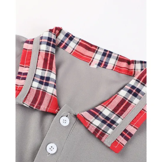 Best OUKU Men's Polo Shirt Golf Shirt Casual Sports Classic Short Sleeve Fashion Basic Plaid Color Block Patchwork Pocket Summer Regular Fit Black White Red Navy Blue Blue Green Polo Shirt