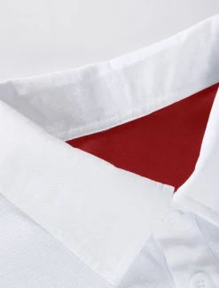 Discount OUKU Men's Polo Shirt Golf Shirt Casual Holiday Classic Short Sleeve Fashion Basic Color Block Classic Summer Regular Fit Fire Red Black Pink Dark navy Polo Shirt