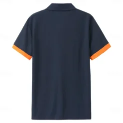Clearance OUKU Men's Polo Shirt Golf Shirt Work Casual Lapel Ribbed Polo Collar Short Sleeve Basic Modern Color Block Button Spring & Summer Regular Fit Black Turquoise Yellow Navy Blue Royal Blue Polo Shirt