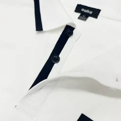 Hot OUKU Men's Polo Shirt Golf Shirt Casual Sports Lapel Short Sleeve Fashion Basic Color Block Patchwork Front Pocket Summer Regular Fit Dark red White Navy Blue Sky Blue Grey Polo Shirt